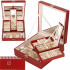 (DL) Cutie depozitare si organizare bijuterii, MDF, piele ecologica, 25 x 25 x 8,5cm, burgundy [35]