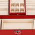 (DL) Cutie depozitare si organizare bijuterii, MDF, piele ecologica, 25 x 25 x 8,5cm, burgundy [8]