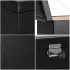 (DL) Cutie depozitare si organizare bijuterii, MDF, piele ecologica, 16 x 16 x 11cm, negru [5]