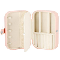 (DL) Cutie depozitare si organizare bijuterii, MDF, piele ecologica, 16 x 11 x 5cm, roz (DL) Cutie depozitare si organizare bijuterii, MDF, piele ecologica, 16 x 11 x 5cm, roz