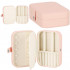 (DL) Cutie depozitare si organizare bijuterii, MDF, piele ecologica, 16 x 11 x 5cm, roz [14]