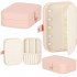 (DL) Cutie depozitare si organizare bijuterii, MDF, piele ecologica, 16 x 11 x 5cm, roz [15]