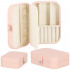 (DL) Cutie depozitare si organizare bijuterii, MDF, piele ecologica, 16 x 11 x 5cm, roz [16]