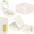(DL) Cutie depozitare si organizare bijuterii, MDF, piele ecologica, 10 x 10 x 5cm, crem [2]
