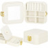 (DL) Cutie depozitare si organizare bijuterii, MDF, piele ecologica, 10 x 10 x 5cm, crem [3]