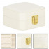 (DL) Cutie depozitare si organizare bijuterii, MDF, piele ecologica, 10 x 10 x 5cm, crem [16]