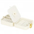 (DL) Cutie depozitare si organizare bijuterii, MDF, piele ecologica, 10 x 10 x 5cm, crem [19]