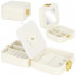 (DL) Cutie depozitare si organizare bijuterii, MDF, piele ecologica, 10 x 10 x 5cm, crem [4]