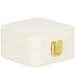 (DL) Cutie depozitare si organizare bijuterii, MDF, piele ecologica, 10 x 10 x 5cm, crem [10]