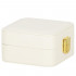 (DL) Cutie depozitare si organizare bijuterii, MDF, piele ecologica, 10 x 10 x 5cm, crem [11]