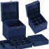 (DL) Cutie depozitare si organizare bijuterii, velur, 12 x 12 x 12 cm, albastru [2]
