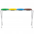 Cos de gunoi selectiv cu 4 compartimente, cadru metalic si capace PP, 128x42x74 cm [12]