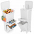 Cos de gunoi pentru colectare selectiva cu 3 compartimente, pe roti, 42 L, alb [4]