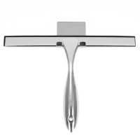 Racleta pentru baie din inox cu suport adeziv, lama 25 cm, finisaj lucios argintiu Racleta pentru baie din inox cu suport adeziv, lama 25 cm, finisaj lucios argintiu