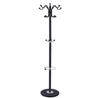 Cuier tip pom din metal Sersimo, 12 agatatoare, 174cm, negru