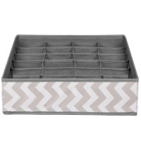 Organizator Sersimo sertar pentru sosete, 24 compartimente, alb gri