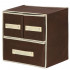 Organizator dulap tip lada cu 3 sertare, Sersimo, textil, maro si bej [2]