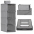 Organizator dulap Sersimo, 4 compartimente, textil, 80cm, gri [2]