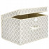 Cutie depozitare, pliabila cu capac, model trifoi marocan, 30x25x40cm, bej [2]
