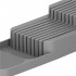 Organizator cutite pentru sertar, 9 compartimente, 40x14cm, gri [8]