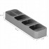 Organizator tacamuri sertar, 5 compartimente, 40x11x5,5cm, gri [7]
