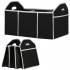 Organizator dulap Sersimo tip lada, 3 compartimente, textil, negru [2]