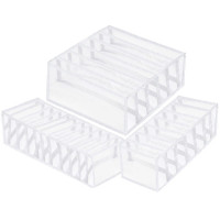 Set 3 organizatoare sertar pliabile pentru sosete/lenjerie, alb Set 3 organizatoare sertar pliabile pentru sosete/lenjerie, alb