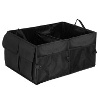 Organizator portbagaj pliabil, compartimentat, rezistent la apa, 56x40x26cm, negru Organizator portbagaj pliabil, compartimentat, rezistent la apa, 56x40x26cm, negru