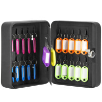 Cutie metalica din otel pentru 30 chei, echipata, 20x16x7.5cm, neagra