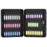 Cutie metalica din otel pentru 48 chei, echipata, 30x24x7.5cm, neagra Cutie metalica din otel pentru 48 chei, echipata, 30x24x7.5cm, neagra