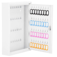 Cutie metalica din otel pentru 64 chei, echipata, 45x30x8cm, alba Cutie metalica din otel pentru 64 chei, echipata, 45x30x8cm, alba