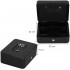Caseta pentru bani tip cutie de valori, compartimentanta, cu cheie, metal, 30x24x9cm, negru [24]