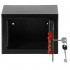 Seif standard cu cheie, 170x230x170 mm, Otel, Negru [14]