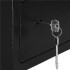Seif standard cu cheie, 170x230x170 mm, Otel, Negru [4]