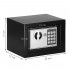 Seif electronic standard cu cifru si cheie, 170x230x170 mm, Otel, Negru [2]