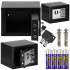 Seif electronic standard cu cifru si cheie, 170x230x170 mm, Otel, Negru [14]