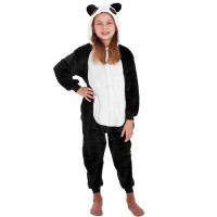 Pijama tip salopeta pentru copii, model panda, marime 120-130cm Pijama tip salopeta pentru copii, model panda, marime 120-130cm