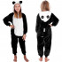 Pijama tip salopeta pentru copii, model panda, marime 120-130cm [12]