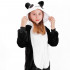 Pijama tip salopeta pentru copii, model panda, marime 120-130cm [14]