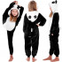 Pijama tip salopeta pentru copii, model panda, marime 125-140cm [3]