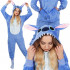 Pijama tip salopeta pentru adulti, model Stitch, marime S [23]
