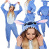 Pijama tip salopeta pentru adulti, model Stitch, marime S [24]