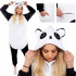 Pijama tip salopeta pentru adulti, model Panda, marime L [21]