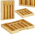 Organizator tacamuri si ustensile bucatarie, bambus, extensibil 28-45x33x5cm [17]