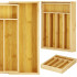 Organizator tacamuri si ustensile bucatarie, bambus, extensibil 28-45x33x5cm [19]