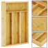 Organizator tacamuri si ustensile bucatarie, bambus, 25x34x4.5cm [6]