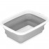Lighean pliabil, dreptunghiular, din plastic si silicon, 40x29x15cm, 8.5litri, gri [3]