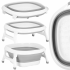 Cada pliabila pentru picioare cu elemente de masaj integrate, pentru spalarea si relaxarea picioarelor, dop de scurgere, material plastic si silicon, [5]