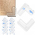 Set 10 protectii colturi pentru siguranta copii, drepte, 40x15mm, silicon, transparent [19]