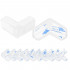 Set 10 protectii colturi pentru siguranta copii, drepte, 40x15mm, silicon, transparent [21]